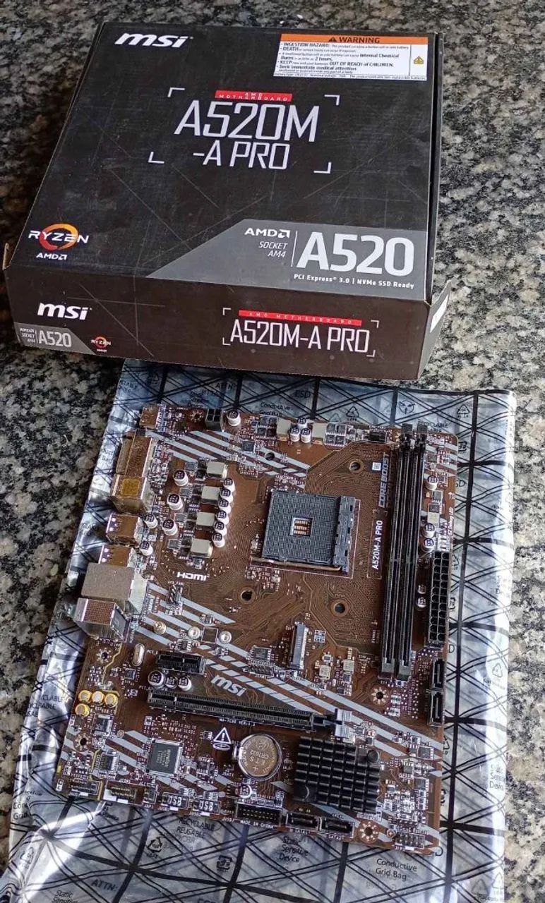 Placa Mãe Asus A520M-A Pro / Socket AMD