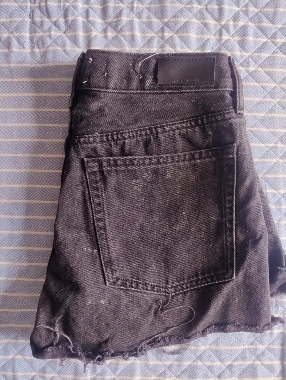 Short jeans preto MNG DENIM - Foto 4