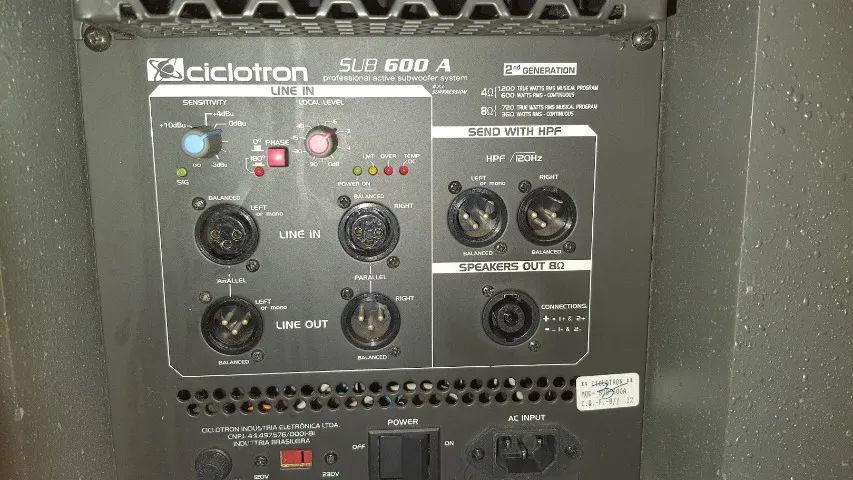 PA Ciclotron alta potência completo, impecável. (Caixas de Som) - Foto 5
