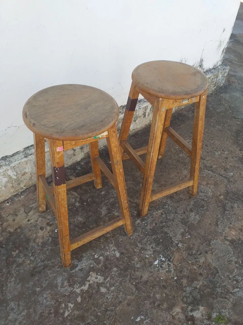 2 panquecas de madeira 