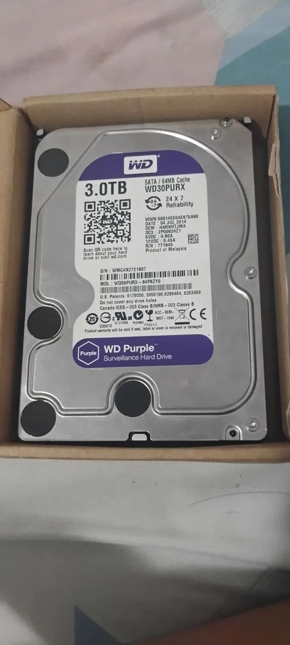 Vendo HD sata 3 tb da wd purple - Foto 2