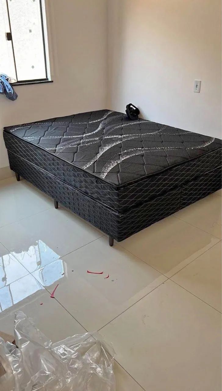 Cama box com molas (novo) entrego 