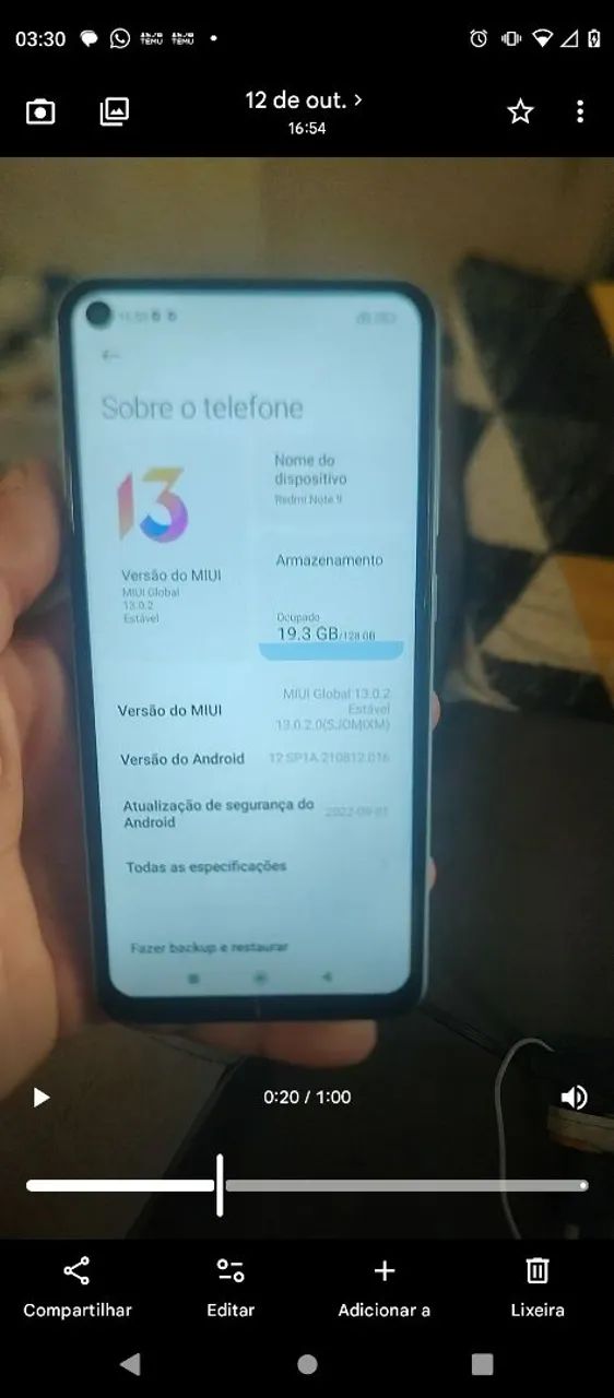 Redimi note 9s 128gb