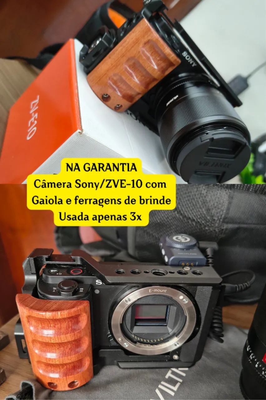 KIT AUDIOVISUAL - CÂMERA SONY ZVE-10+KIT ILUMINAÇÃO+ LENTES+GIMBALS+ACESSÓRIOS