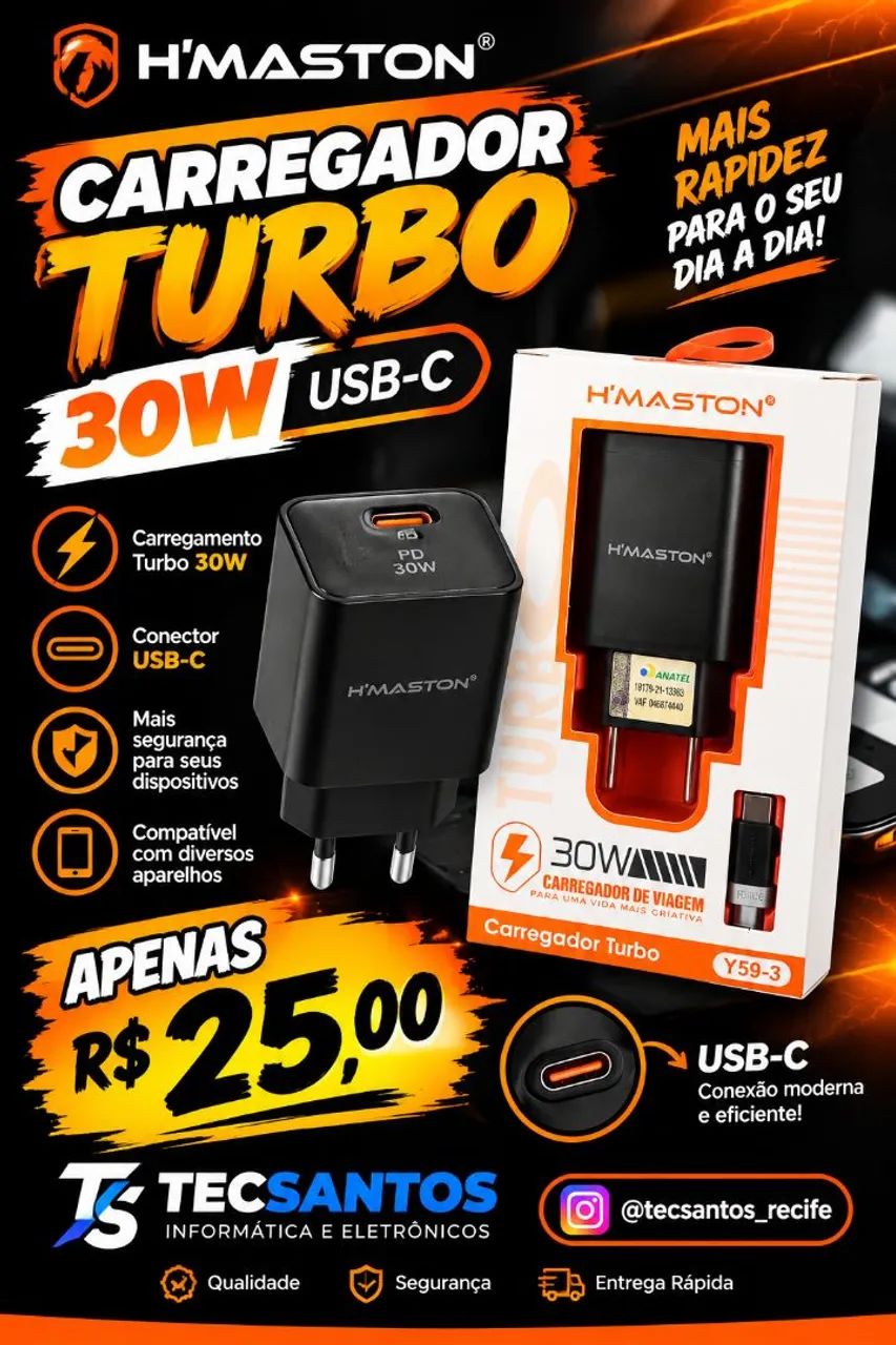 Carregador USB-c 
