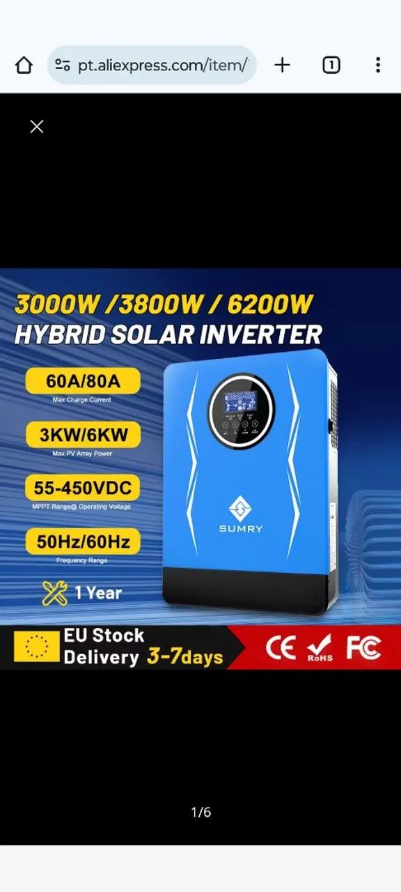 Inversor híbrido Sumry 3000w - Foto 3