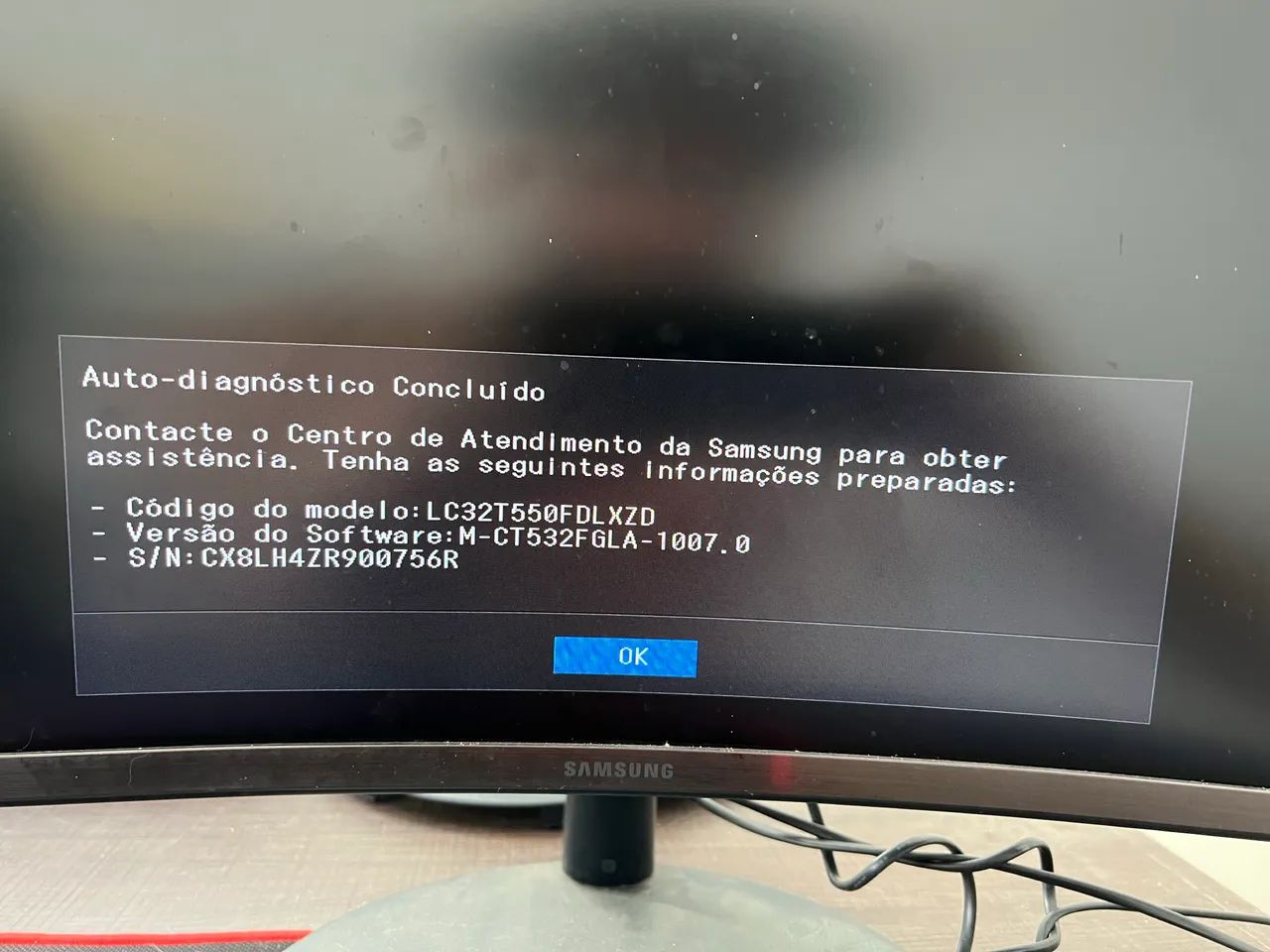 Monitor Samsung  32 curvo (led queimado) - Foto 2