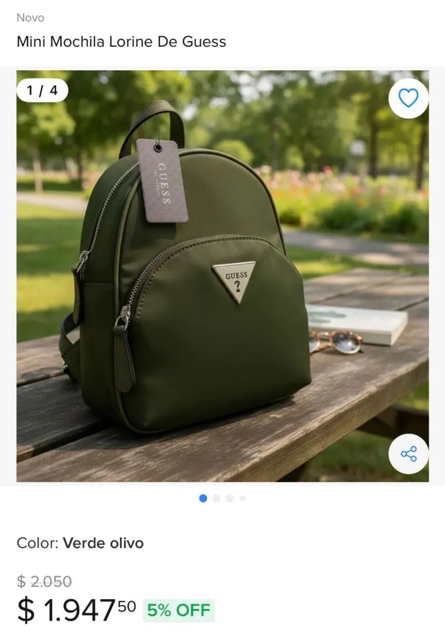 Mini Mochila Lorine Guess Impecável!  - Foto 4