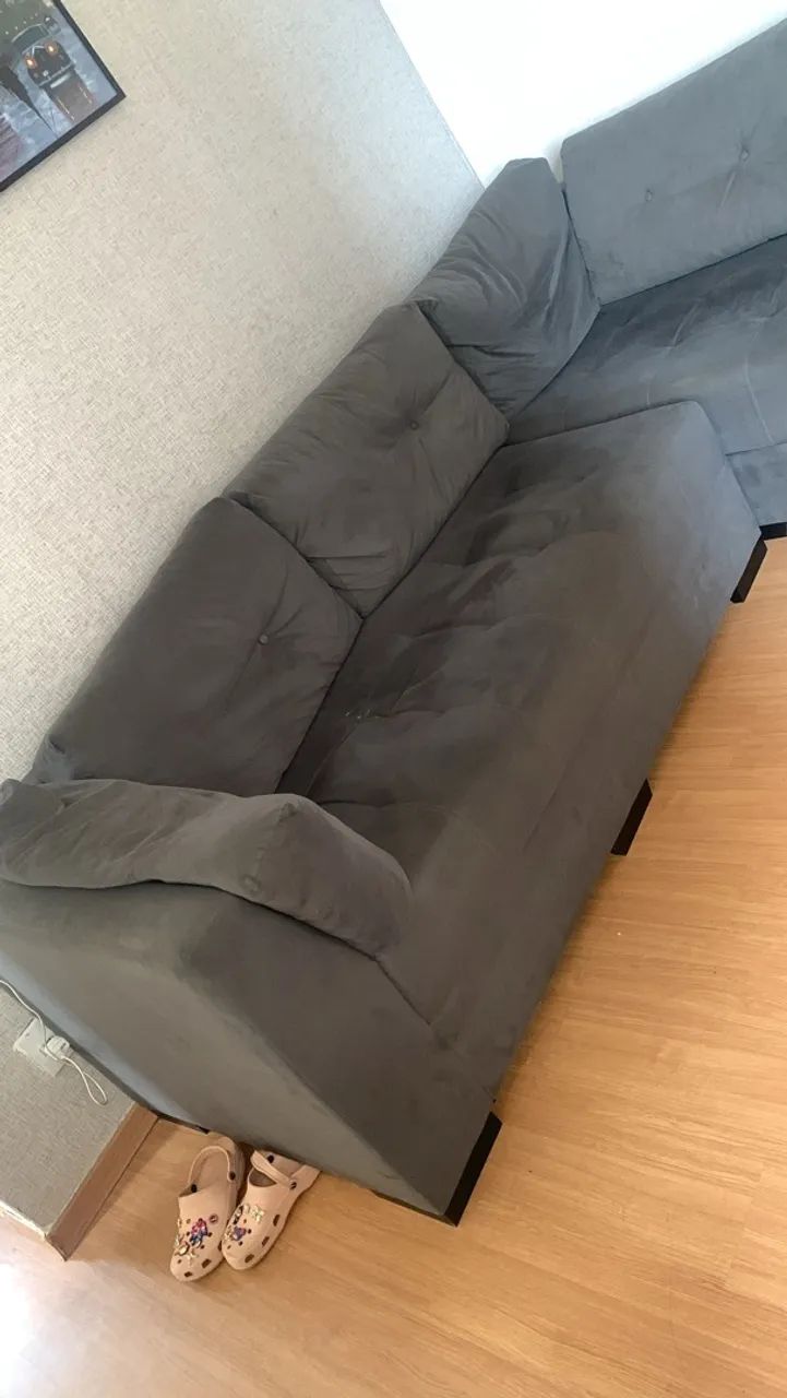 Sofa de canto cinza  - Foto 2