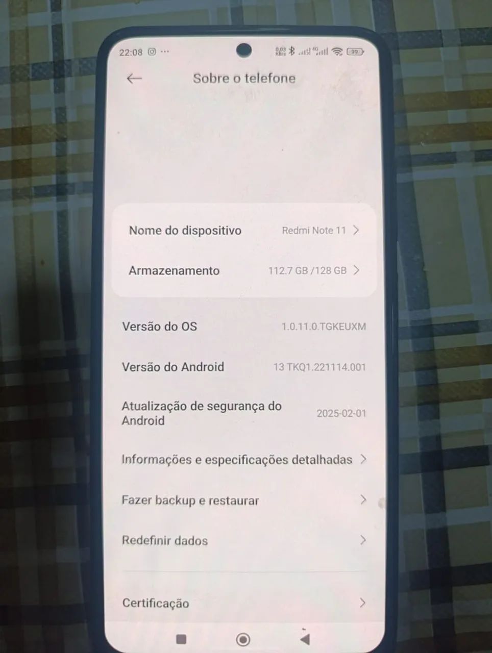 Celular impecável xiaomi red note 11