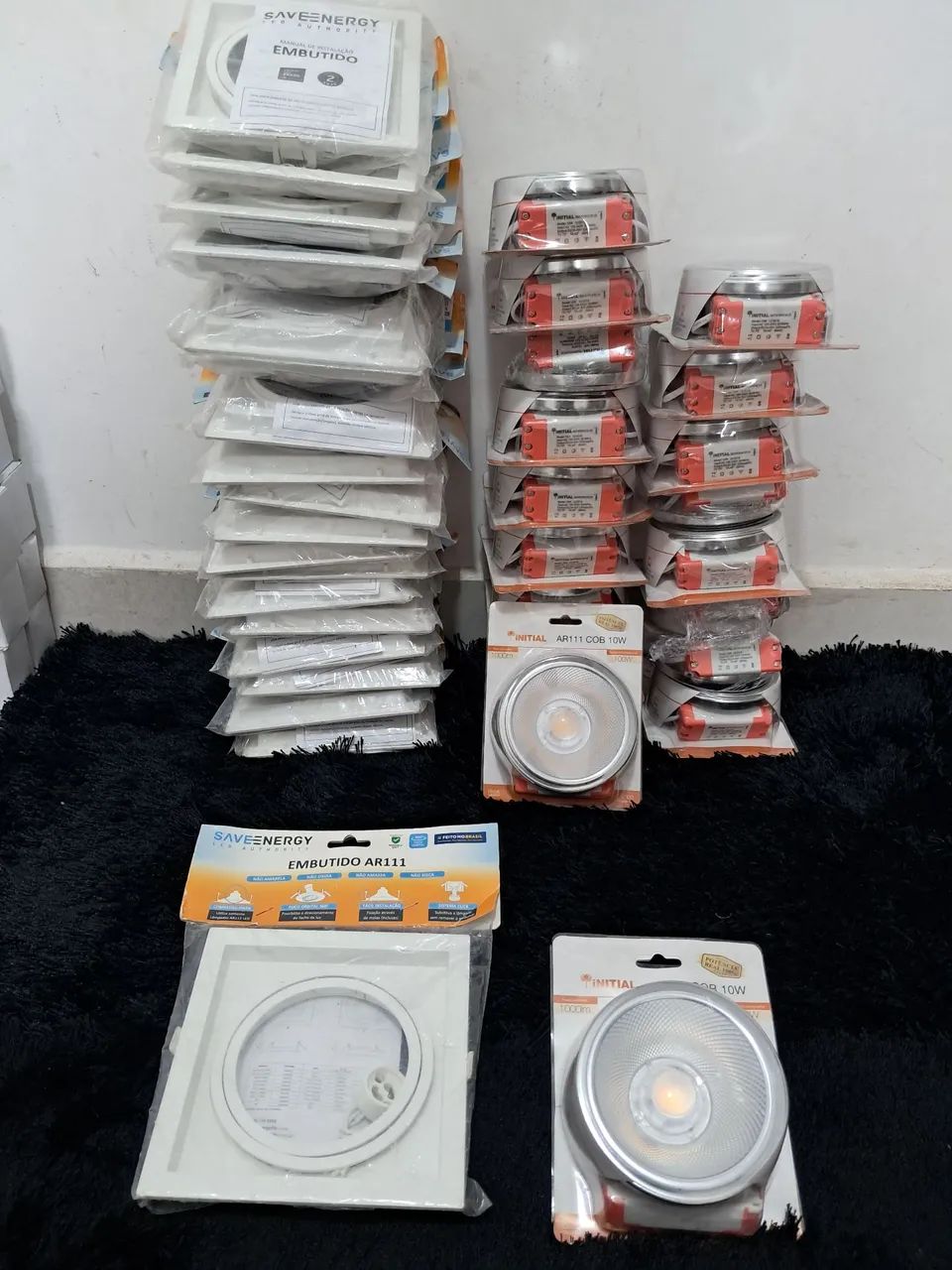 Kit 19 Spot Embutido AR111 Iluminação Recuado Foco orientável c/Lampada AR111 COB 3.000kBV - Foto 4