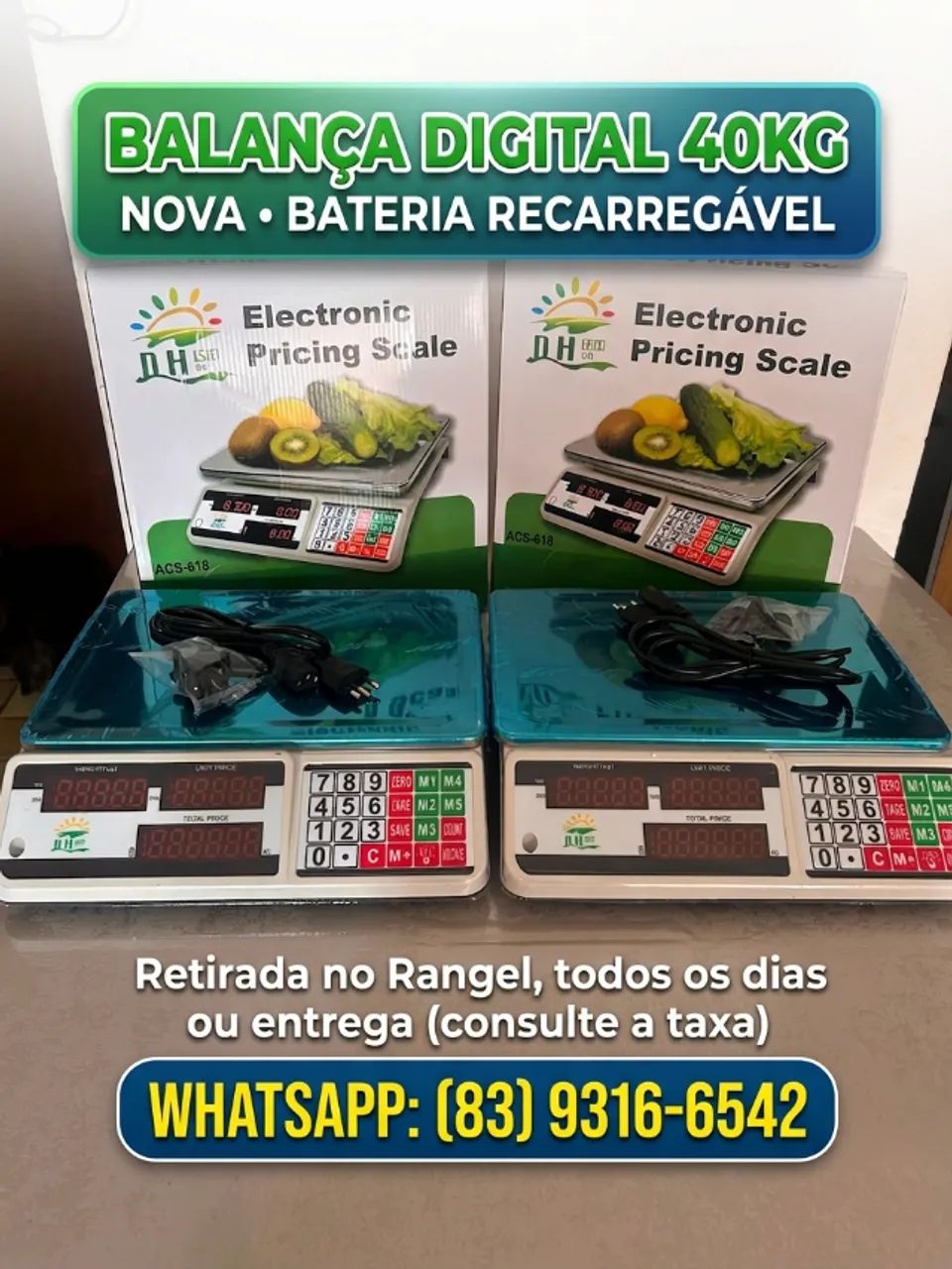 Balança Digital Eletrônica Comercial 40kg Precisão Mercado