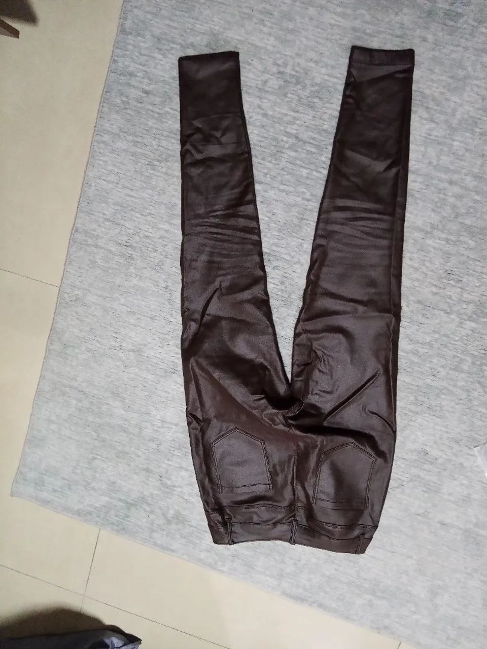 Calça Marrom Couro sintético  - Foto 3