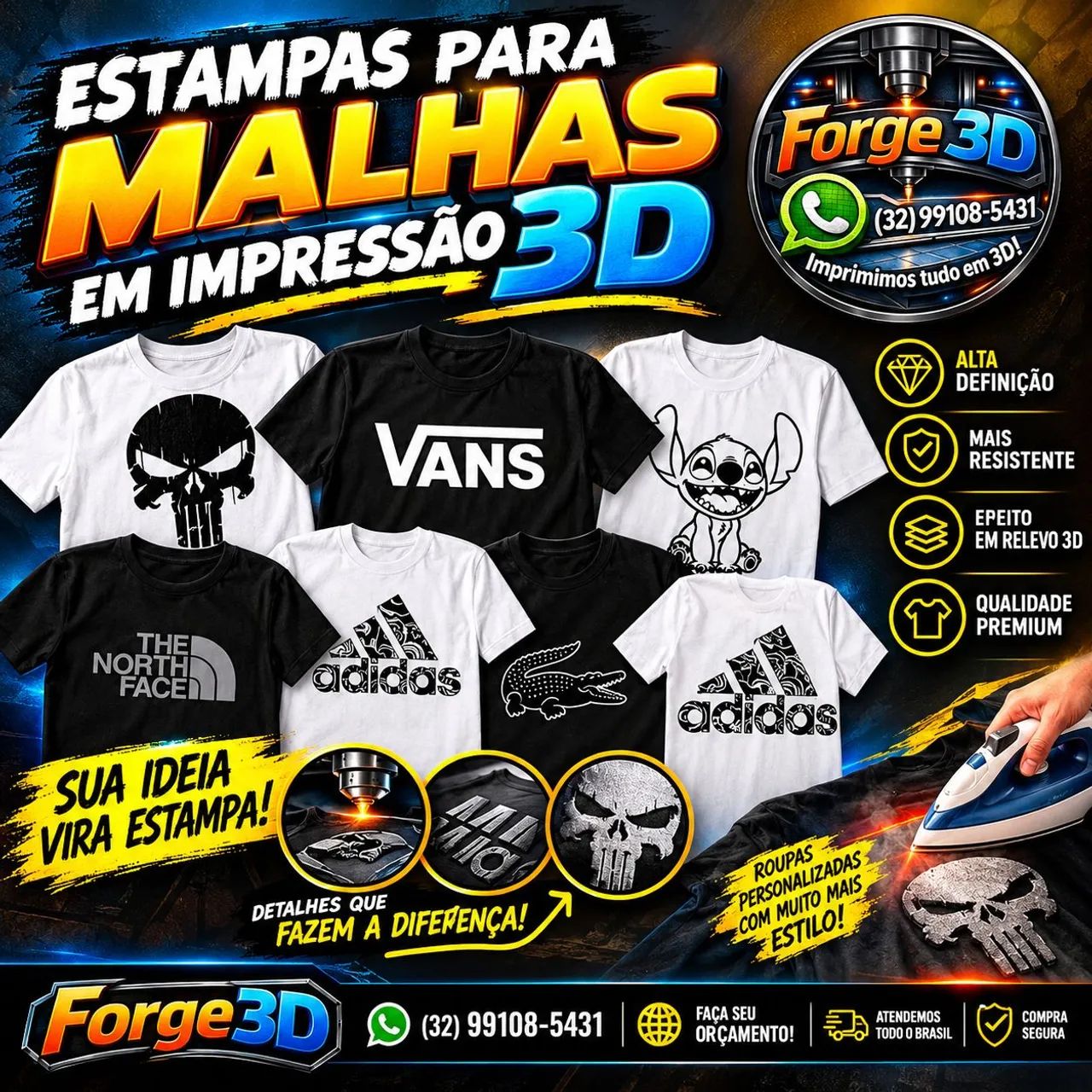 Estampas para malhas em impressão 3D
