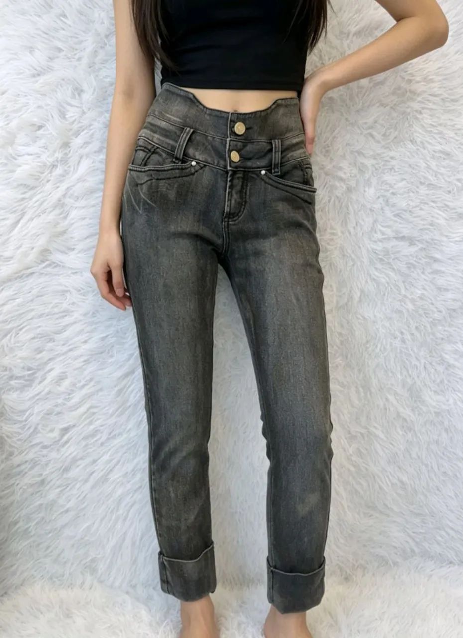Calça Jeans Contato Cós Alto P