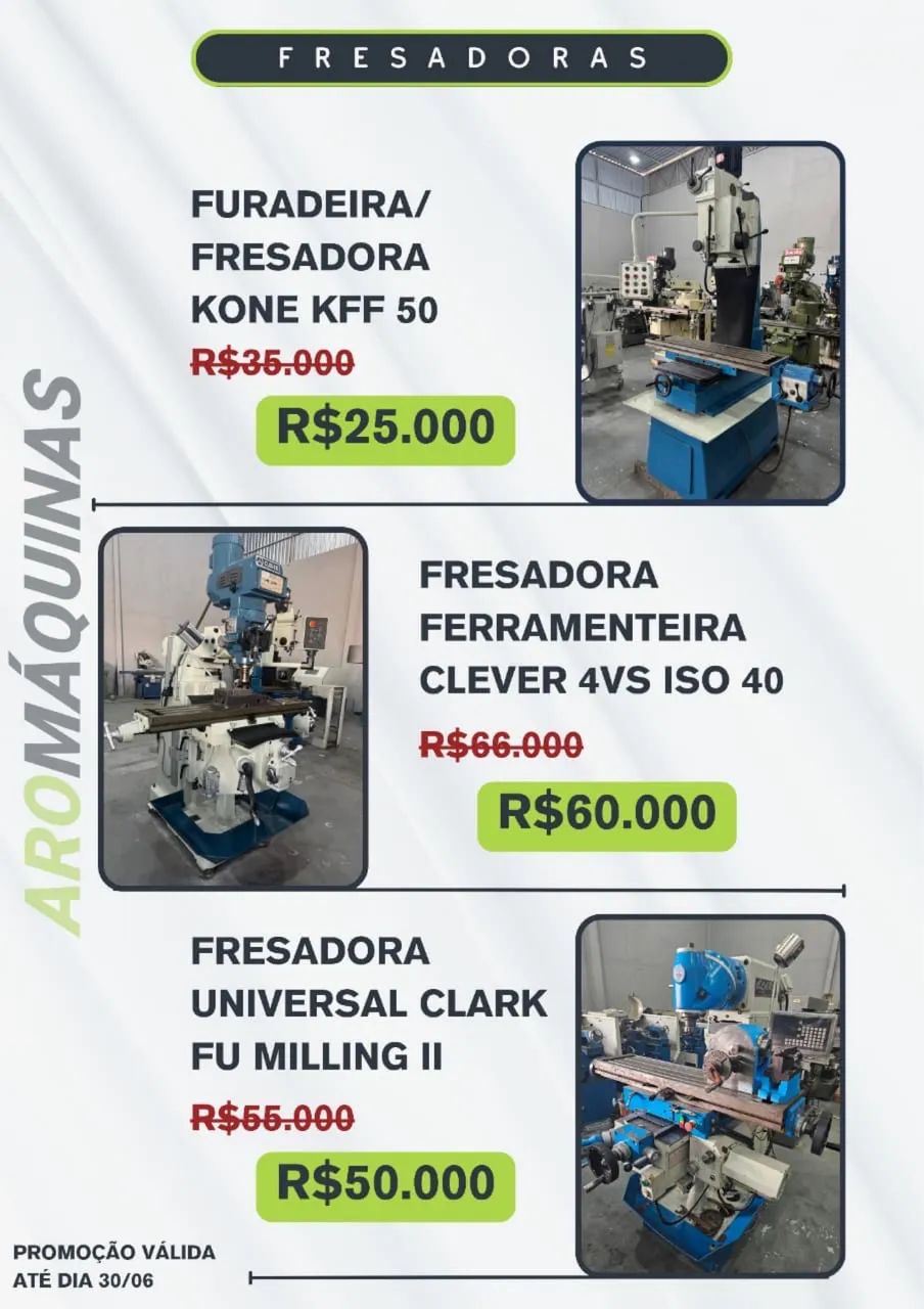 Maquinas industriais em promoção