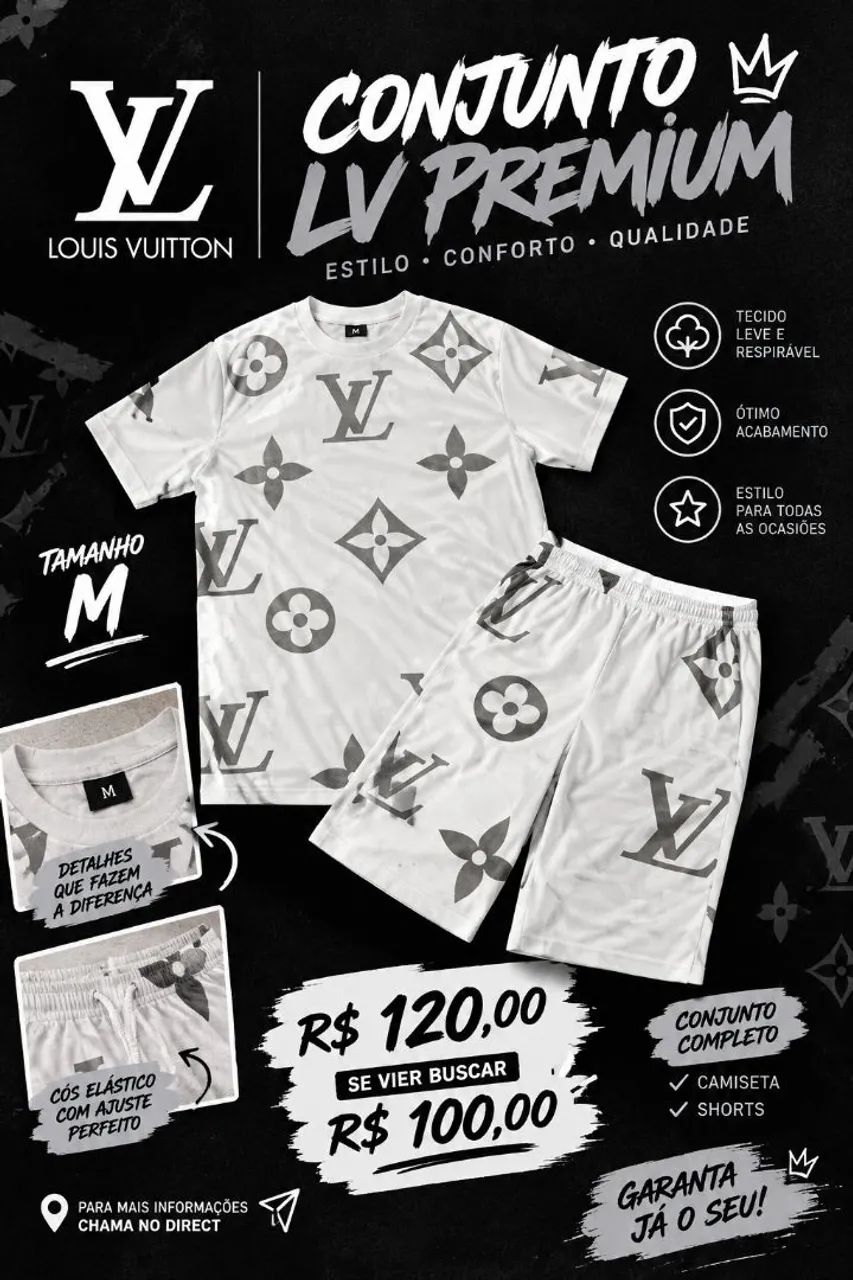Conjunto Louis viton branco 