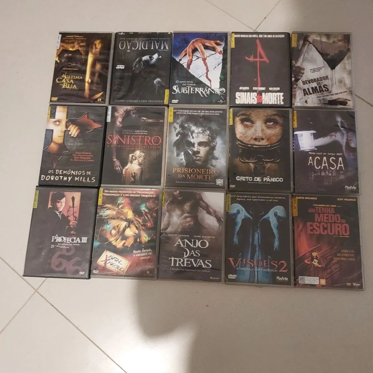 DVD 15 filmes de terror
