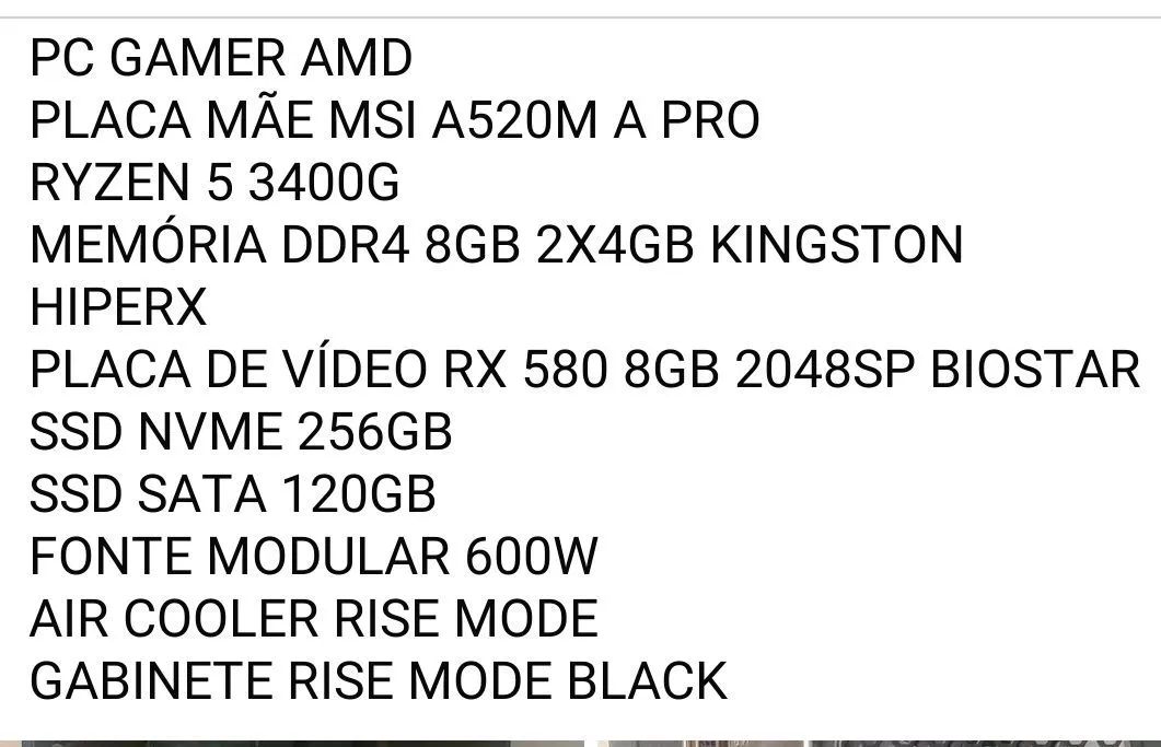 PC GAMER AMD Ryzen 5 3400g - Foto 5