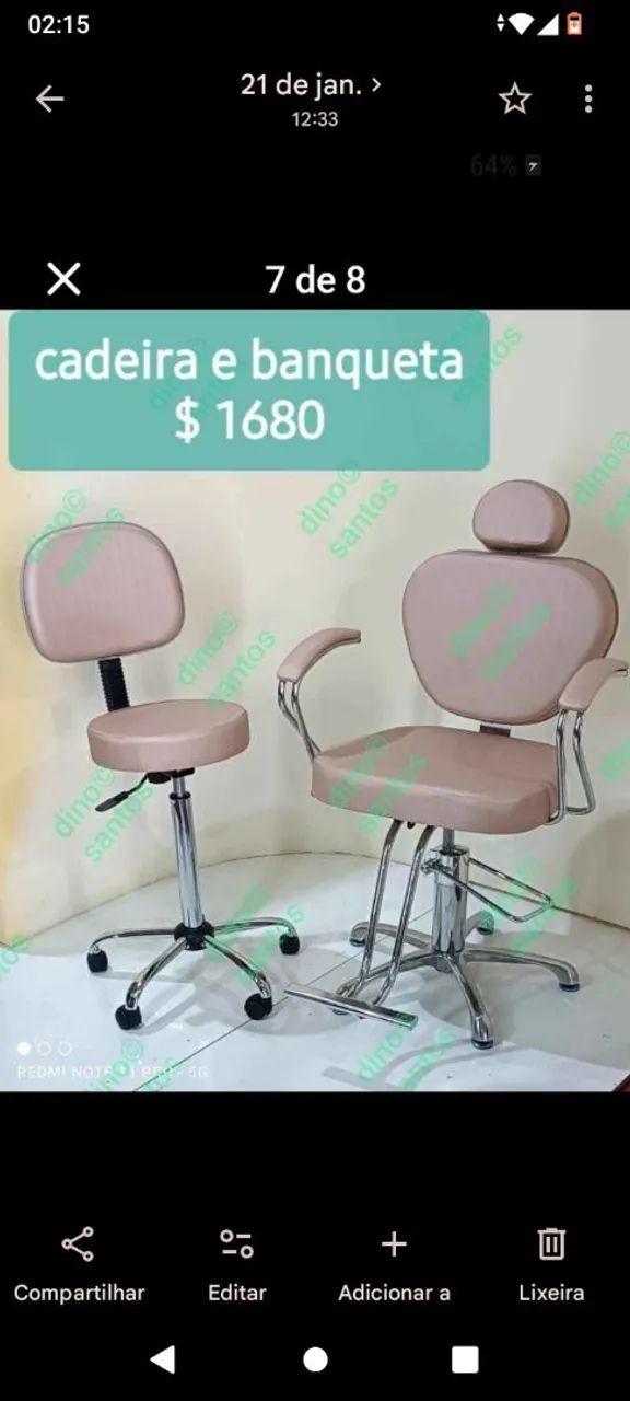 Cadeiras Comum , Hidráulica e Reclinavel  - Foto 5