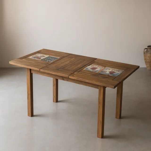 Mesa Extensível Cozinha Funcional Madeira Maciça Pinus Taeda