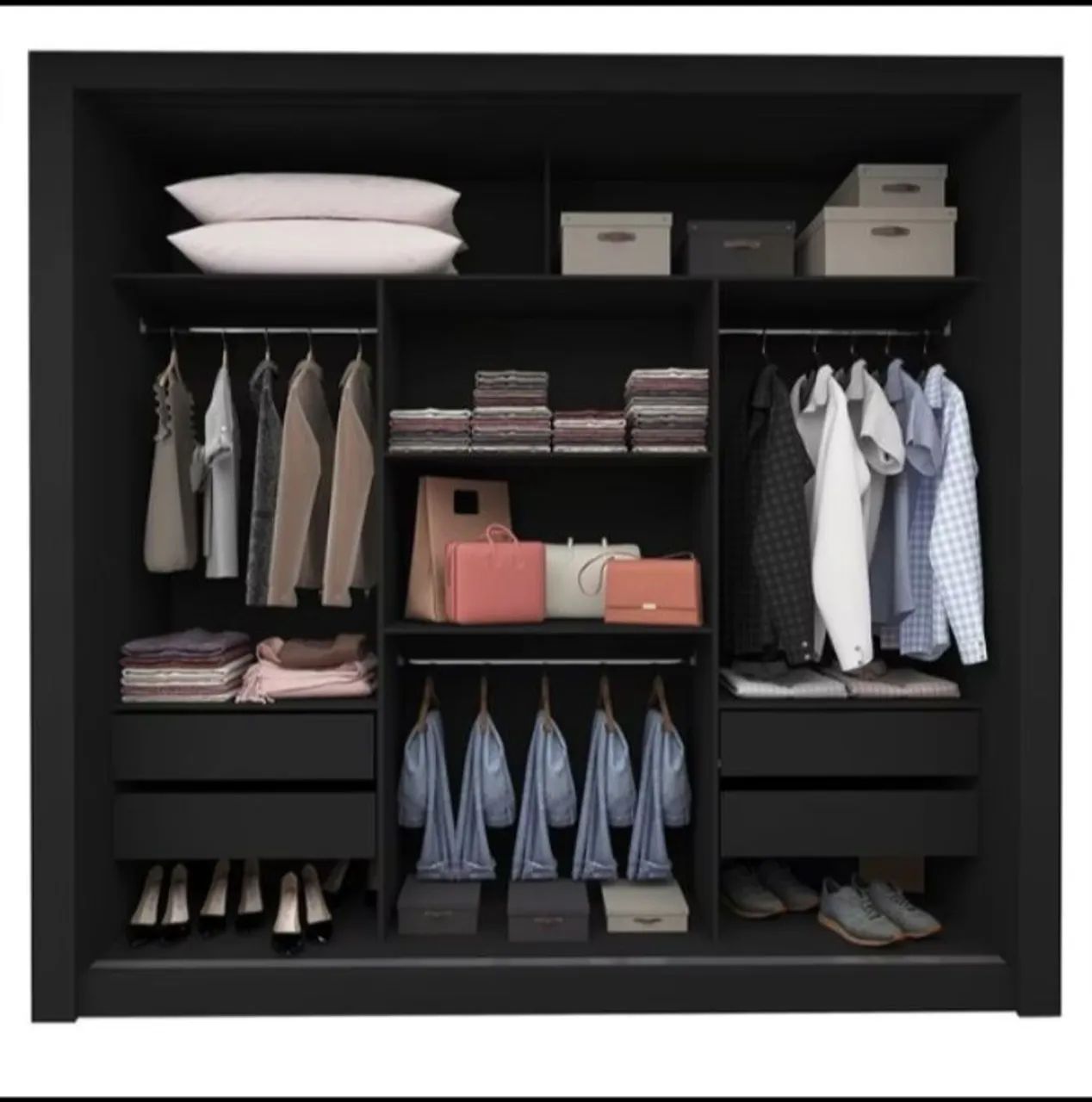 Vendo guarda roupas 3 portas,cama de casal com baú  - Foto 4