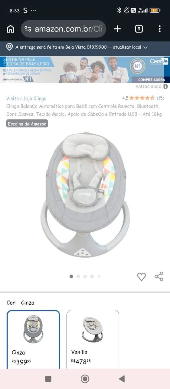 Vendo Balanço Automatico de Bebe NOVO