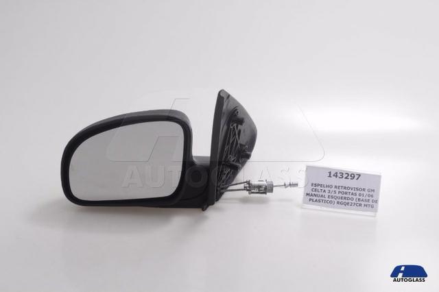 Retrovisor Externo Chevrolet Celta 01/06 3P/5P Manual Esquerdo Preto (Bp)
