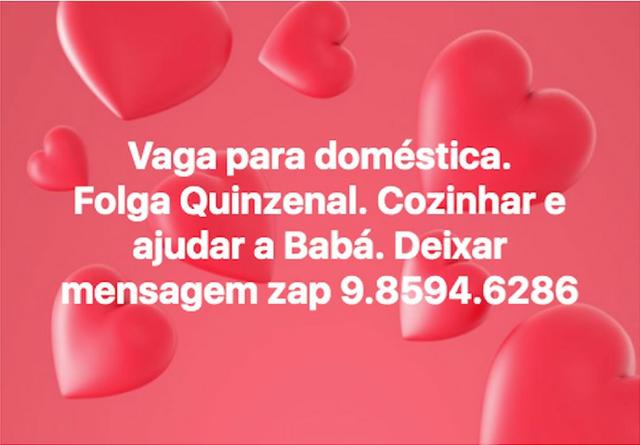 Vaga para Domestica