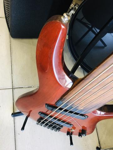 Contra baixo Luthier Fretless 6 cordas - Foto 5