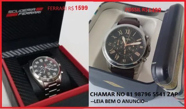 Relógios Ferrari e Fossil 