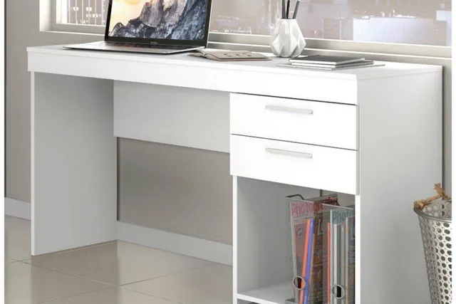 MESA OFFICE BRANCA DECOR CONFIRA!!!