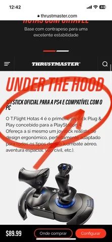 controle para jogo de avião no PS4 da Thrustmaster - Videogames - Asa  Norte, Brasília 1259188538