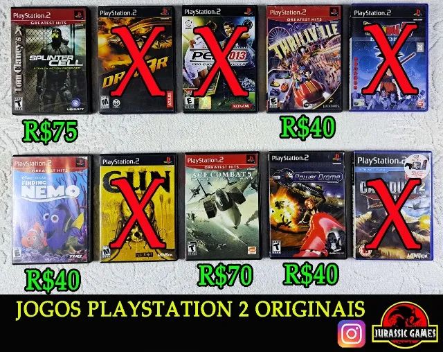 Jogos Novos de Ps2 Mídias Multilaser Alta Qualidade, Pack Jogos de