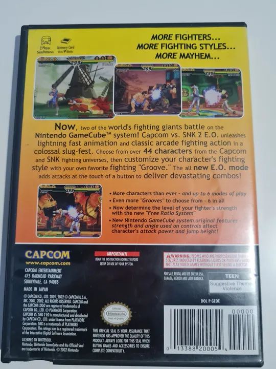 Capcom vs SNK EO 2 (NGC= Nintendo Game Cube) - Foto 2