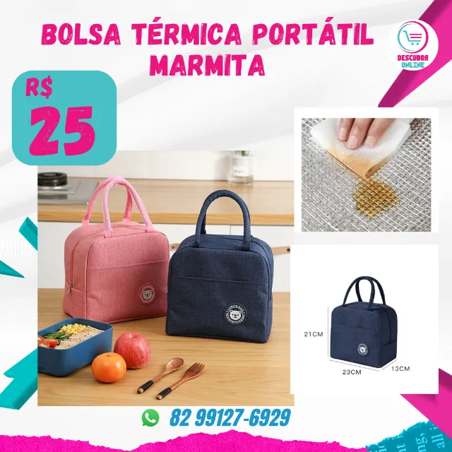 bolsa térmica portátil marmita
