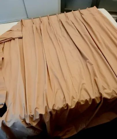 Cortina Gabardine  cor branco marfim usada em perfeito estado - Foto 3