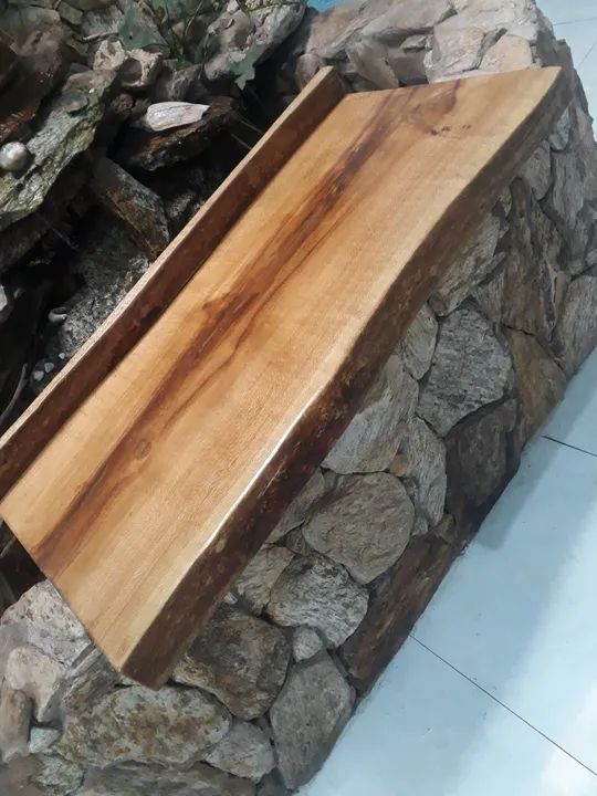 Prancha de madeira rústica pra pia de banheiro  ou aparador  - Foto 4