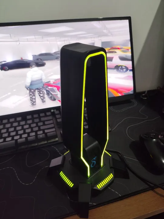 Suporte para Headset Gamer com Iluminação RGB