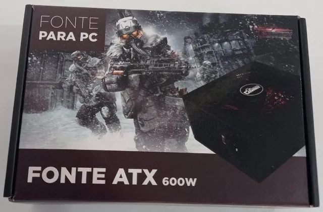 fonte atx 600w  nova 