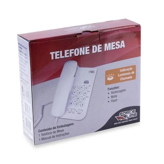 Telefone De Mesa Branco Force Line