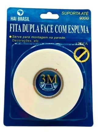 Fita Dupla Face Com Espuma 1,8cmx2m Supor Ate 900g Had2 Hai Brasil - Foto 3