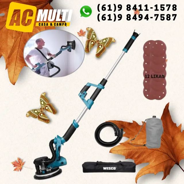 Lixadeira Elétrica para Parede Drywall 800W WS4463K Wesco