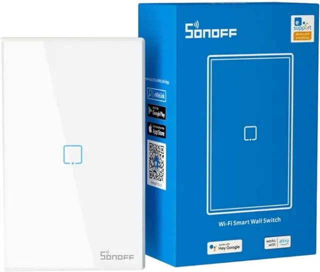 Interruptor smart Sonoff branco 1 botão