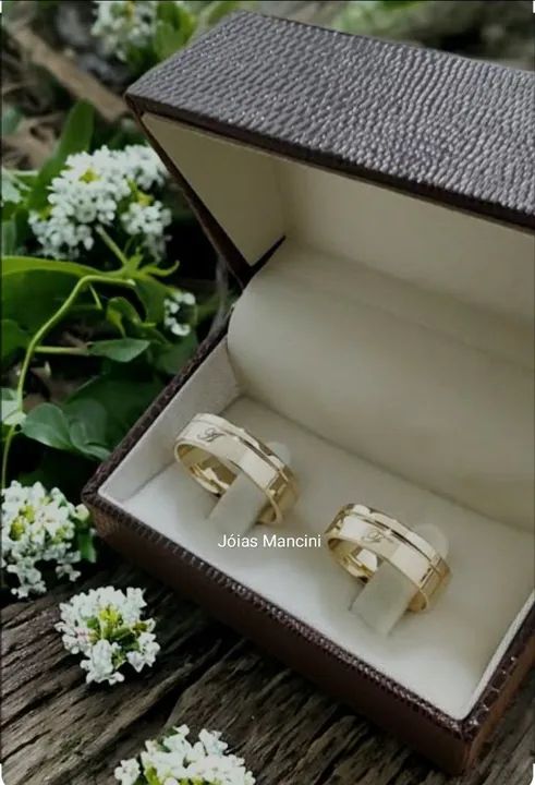 Alianças Personalizadas Iniciais 