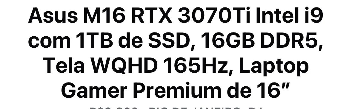 Super Notebook Gamer Asus M16 RTX 3070Ti com Core i9!  - Foto 2