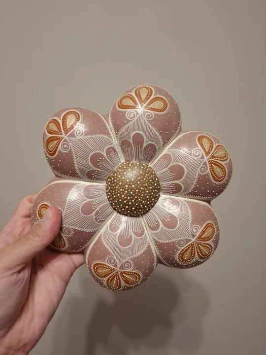 Adorno de parede em formato de flor do Vale do Jequitinhonha (MG) - Foto 4