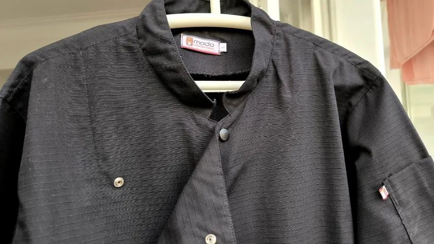 Dólmã de chef importada. MODO INDUMENTARIA - TECNORISTOP JACKET NEGRA - Foto 4