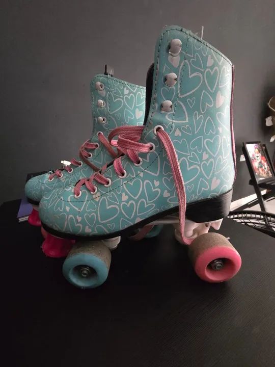 Patins 4 Rodas Estampado M 35-36 - Brink + - Azul - Novo - Foto 3