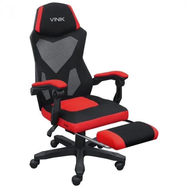 Cadeira Gamer Vinik Rocket Preto com Vermelho - WZetta